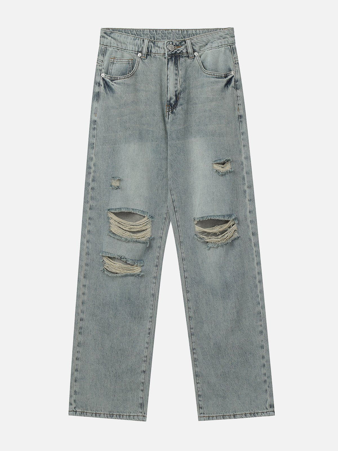 Helmiss - Washed Holes Jeans- Streetwear Fashion - helmiss.com