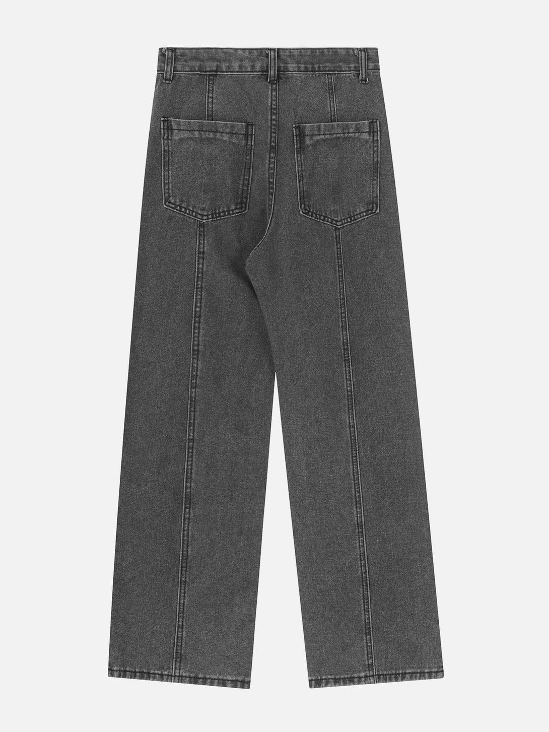 Helmiss - Washed Patchwork Jeans- Streetwear Fashion - helmiss.com