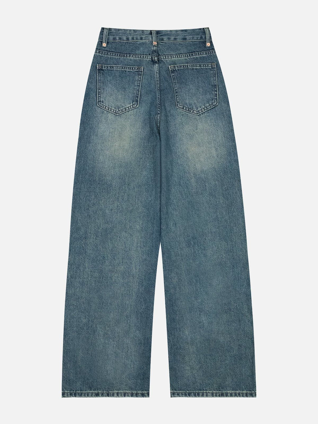 Helmiss - Washed Wide Leg Jeans- Streetwear Fashion - helmiss.com