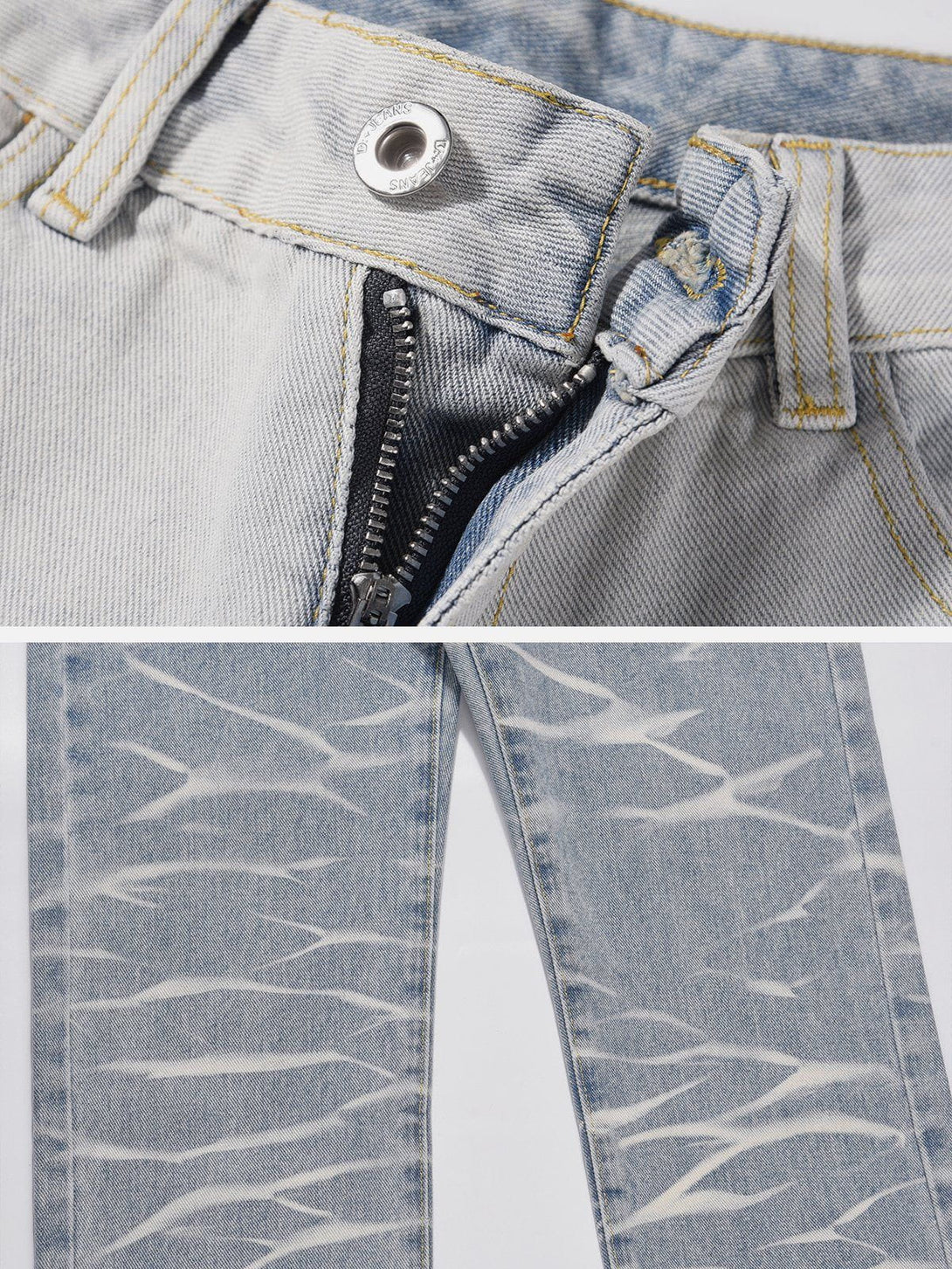 Helmiss - Water Ripple Gradient Jeans- Streetwear Fashion - helmiss.com