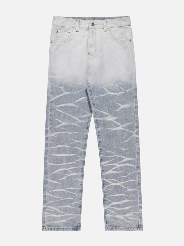 Helmiss - Water Ripple Gradient Jeans- Streetwear Fashion - helmiss.com