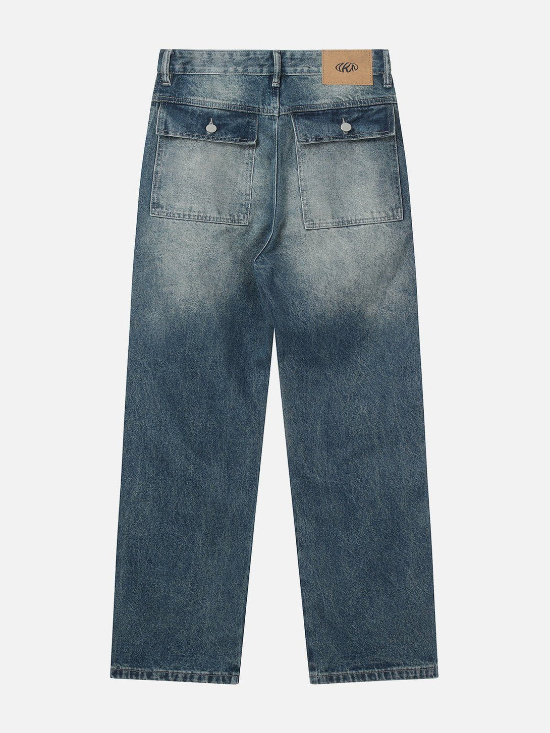 Helmiss - Water-washed Pleats Jeans- Streetwear Fashion - helmiss.com