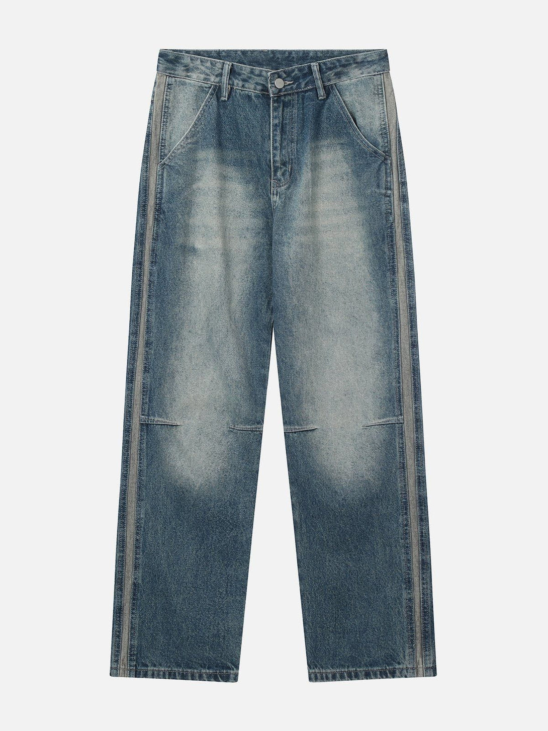 Helmiss - Water-washed Pleats Jeans- Streetwear Fashion - helmiss.com