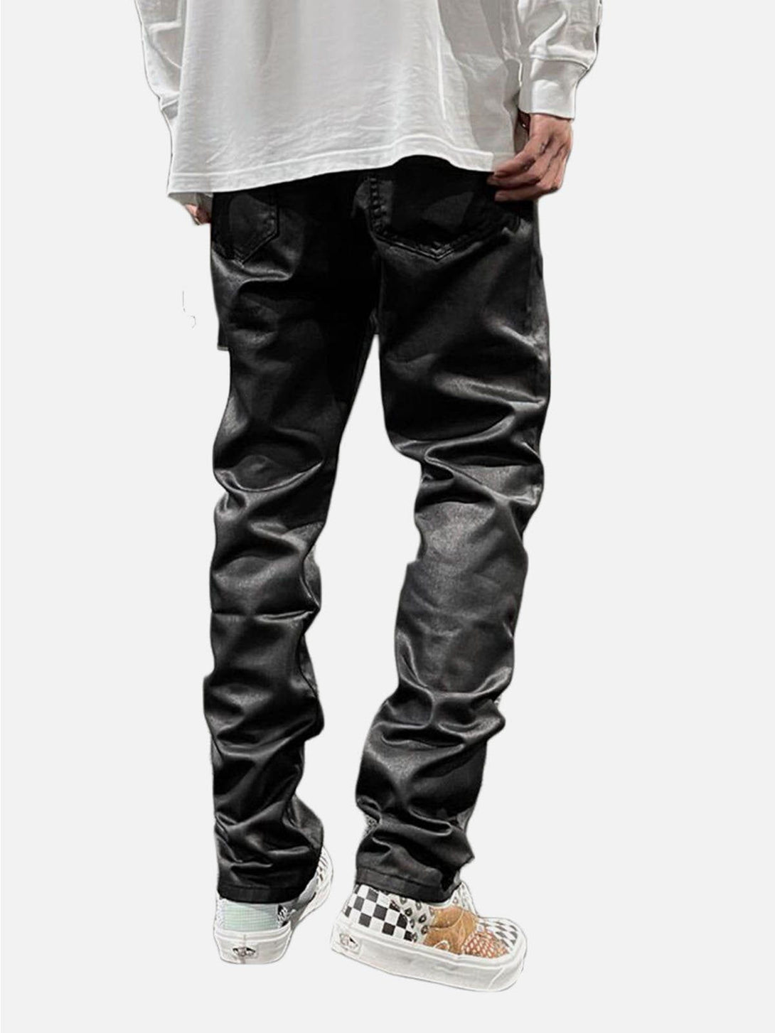 Helmiss - Waxed Slim Pants- Streetwear Fashion - helmiss.com