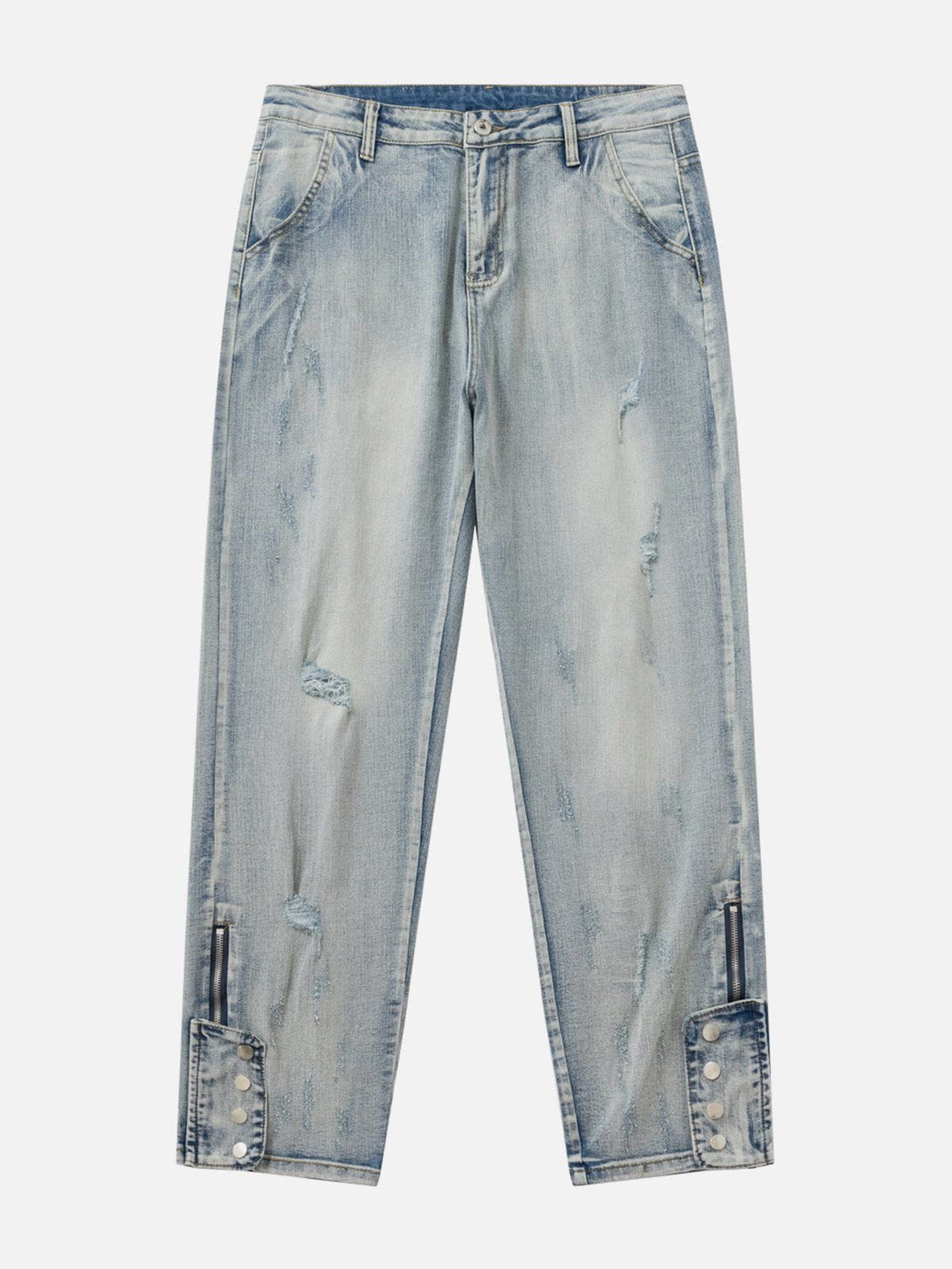 Helmiss - ZIP UP Patchwork Jeans- Streetwear Fashion - helmiss.com