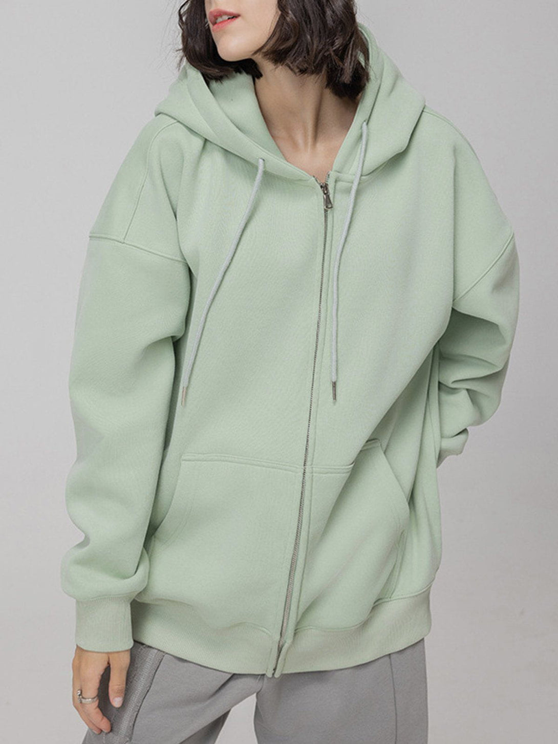 Helmiss - ZIP UP Solid Color Hoodie- Streetwear Fashion - helmiss.com