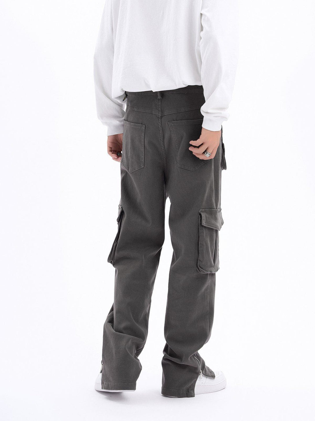 Helmiss - ZIP UP Trousers Slit Pants- Streetwear Fashion - helmiss.com