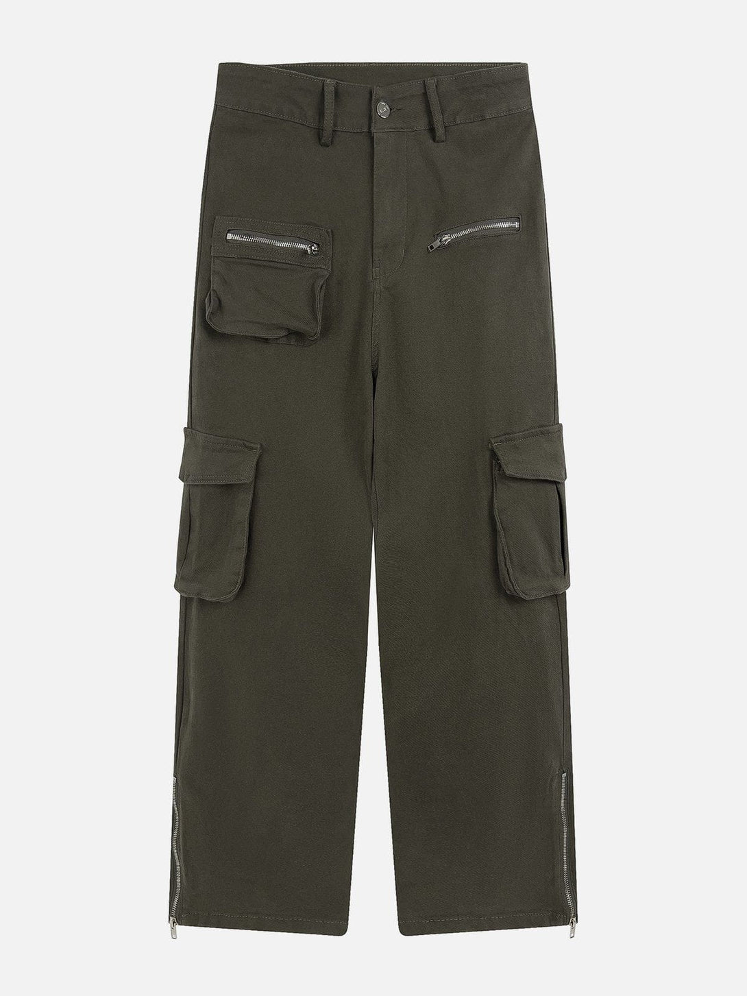 Helmiss - ZIP UP Trousers Slit Pants- Streetwear Fashion - helmiss.com