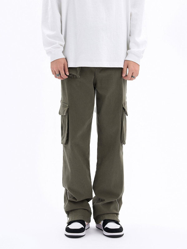 Helmiss - ZIP UP Trousers Slit Pants- Streetwear Fashion - helmiss.com