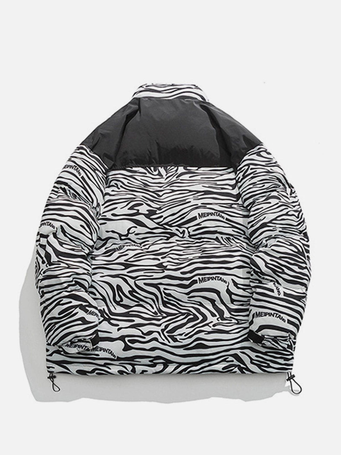 Helmiss - Zebra Print Down Coat- Streetwear Fashion - helmiss.com