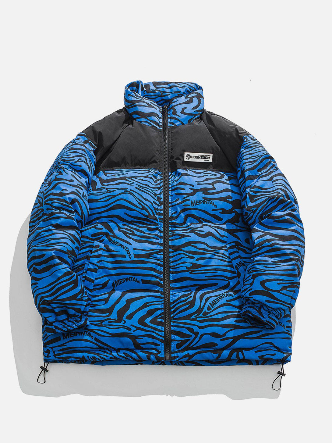 Helmiss - Zebra Print Down Coat- Streetwear Fashion - helmiss.com