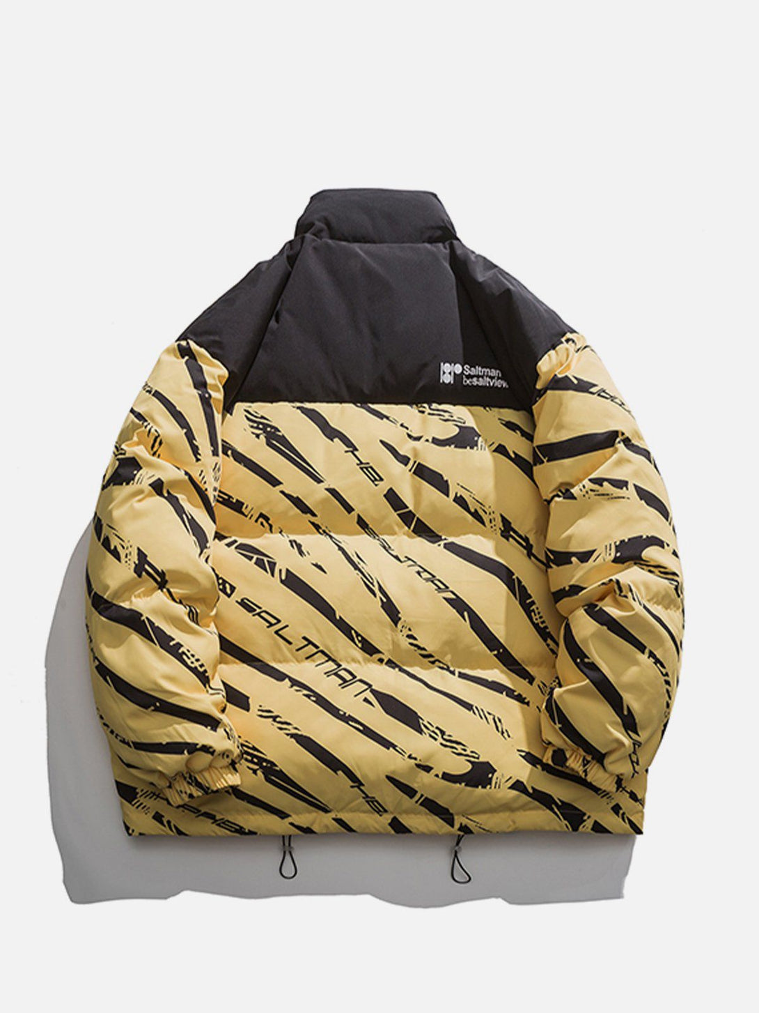 Helmiss - Zebra Print Splicing Winter Coat- Streetwear Fashion - helmiss.com