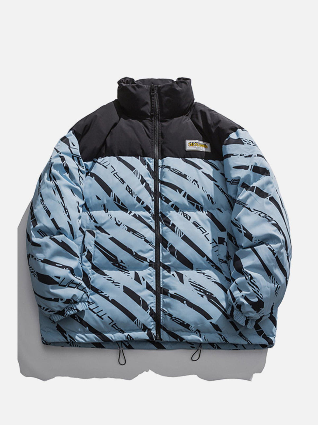 Helmiss - Zebra Print Splicing Winter Coat- Streetwear Fashion - helmiss.com