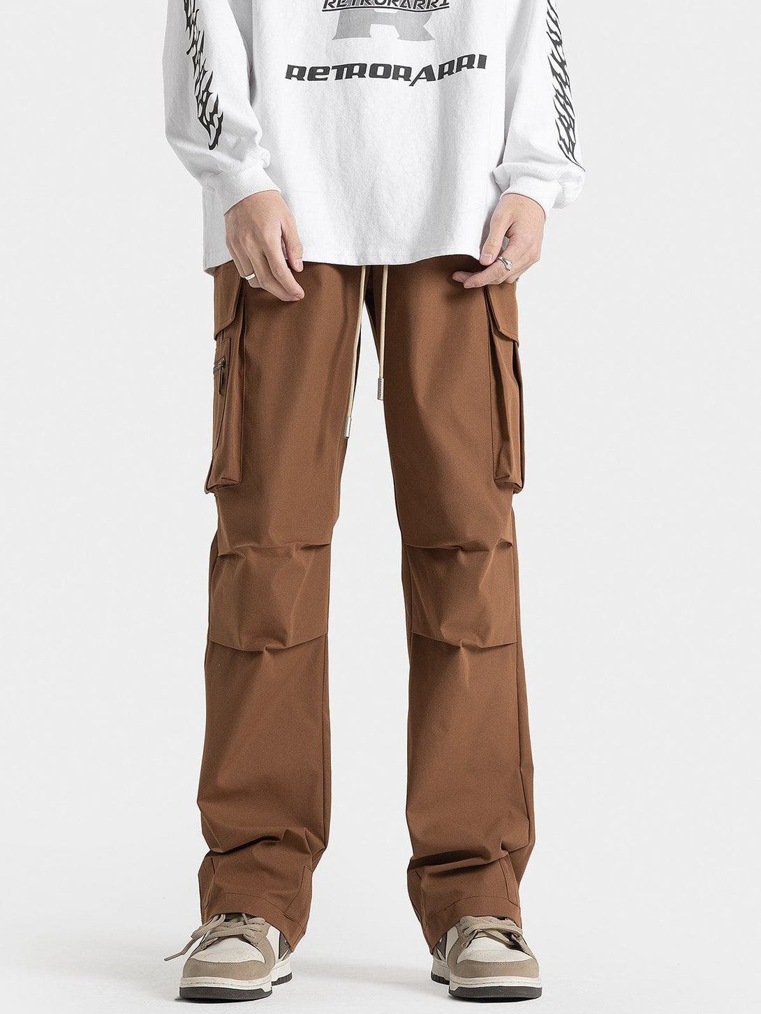 Helmiss - Zip Large Multi-Pocket Cargo Pants- Streetwear Fashion - helmiss.com