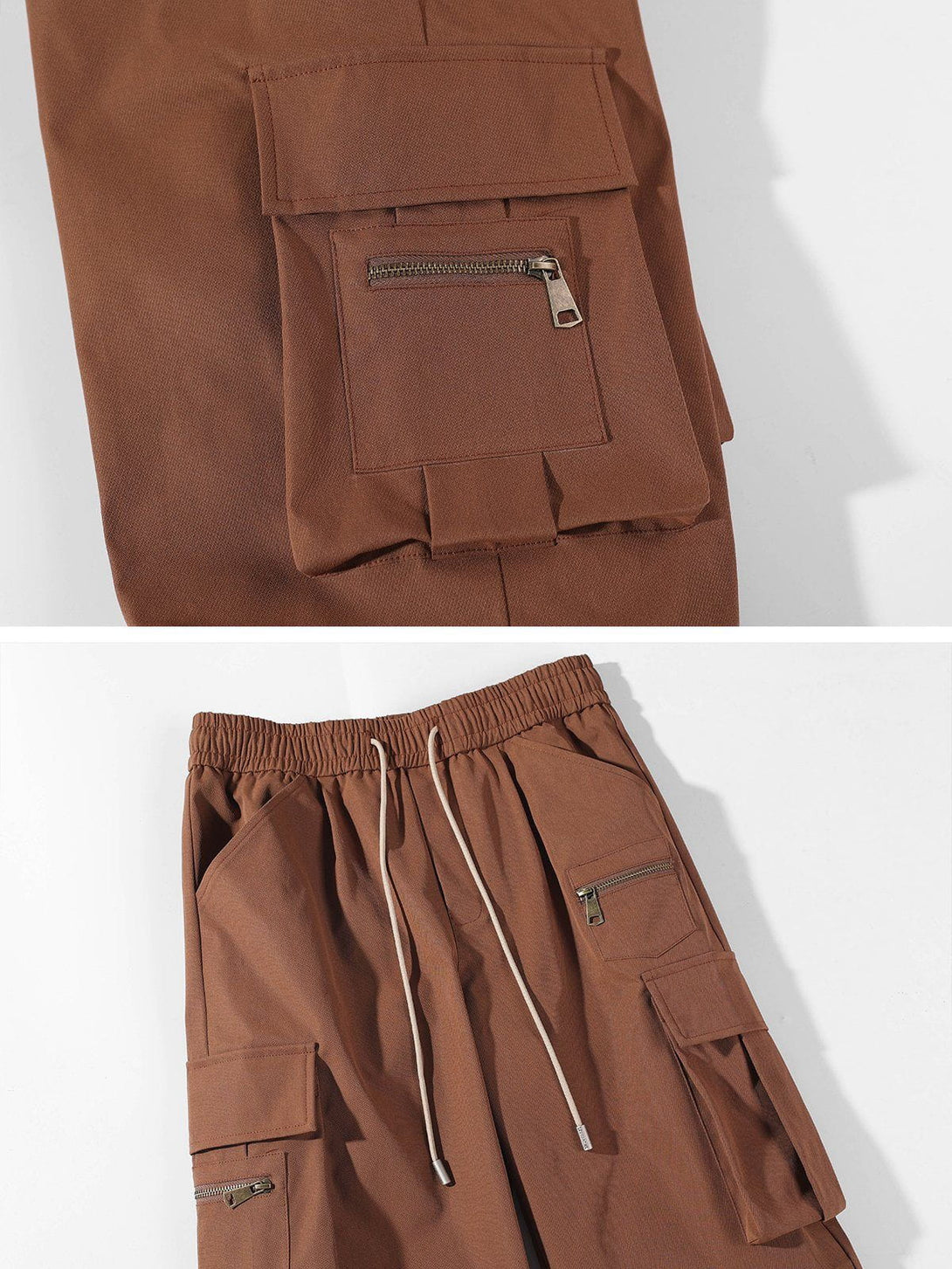 Helmiss - Zip Large Multi-Pocket Cargo Pants- Streetwear Fashion - helmiss.com