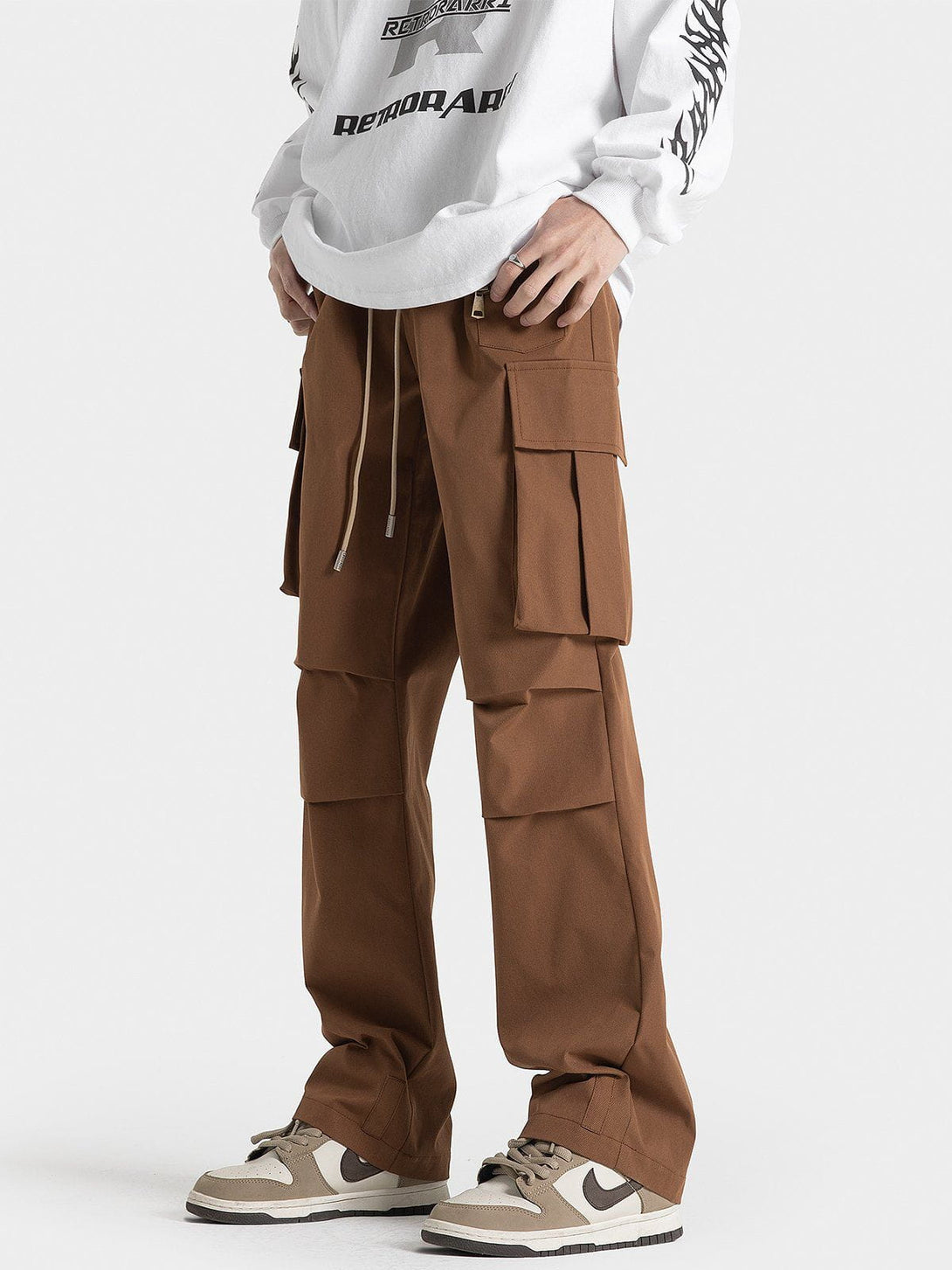 Helmiss - Zip Large Multi-Pocket Cargo Pants- Streetwear Fashion - helmiss.com