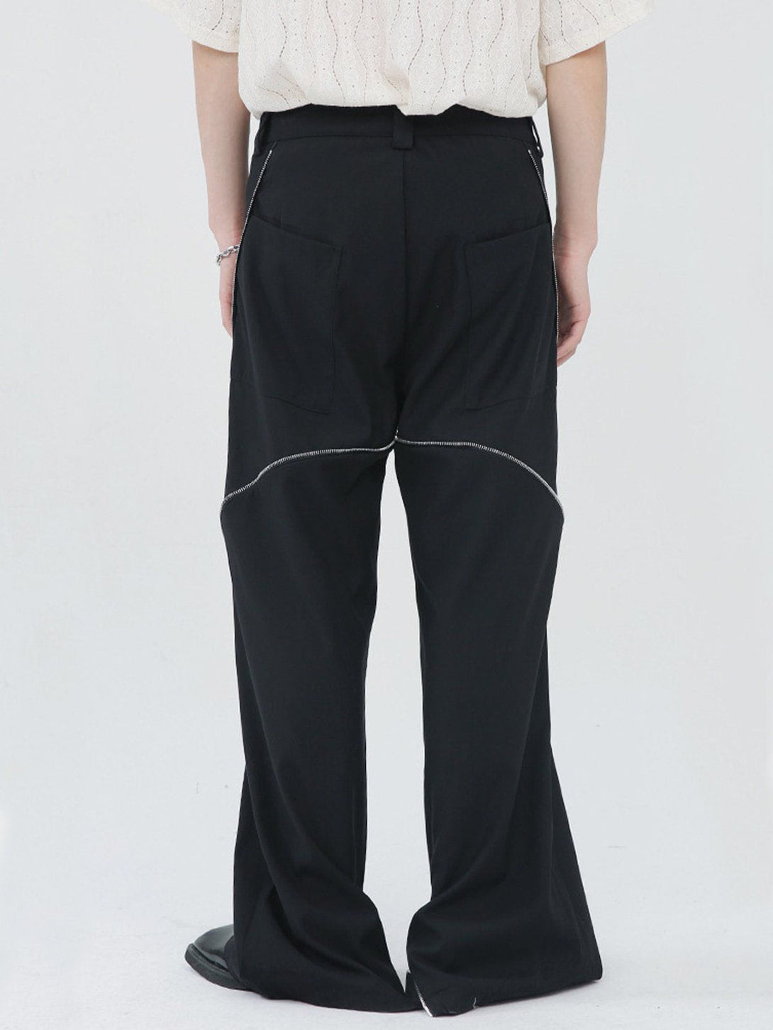 Helmiss - Zip Up Split Pants- Streetwear Fashion - helmiss.com