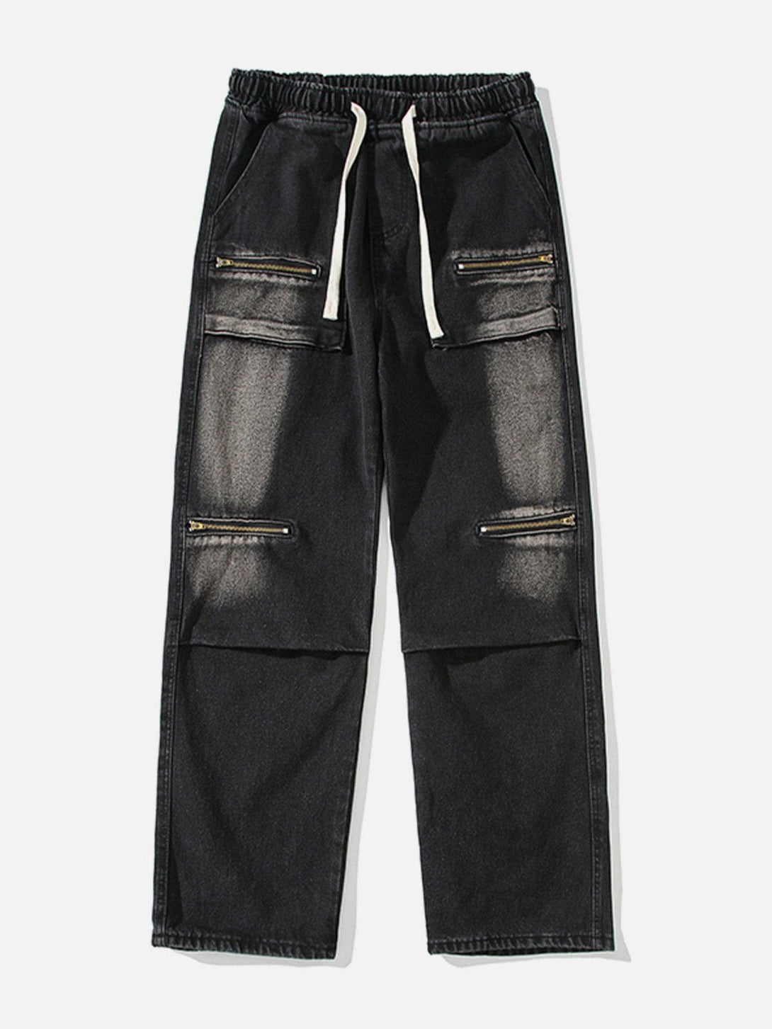 Helmiss - Zipper Multi-pocket Jeans- Streetwear Fashion - helmiss.com