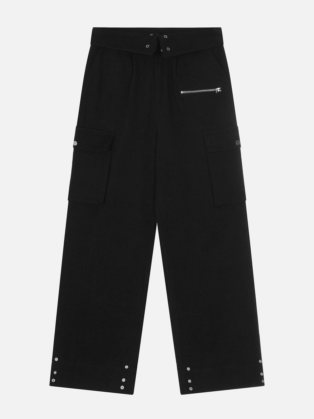 Helmiss - Zipper Pocket Cargo Pants- Streetwear Fashion - helmiss.com