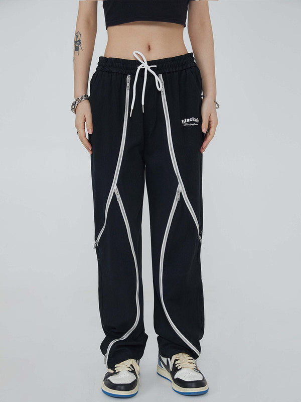 Helmiss - Zipper Stitching Pants- Streetwear Fashion - helmiss.com