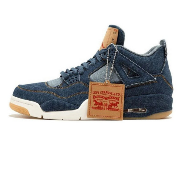 Levi's x Air Jordan 4 Retro 'Denim'- Streetwear Fashion - helmiss.com