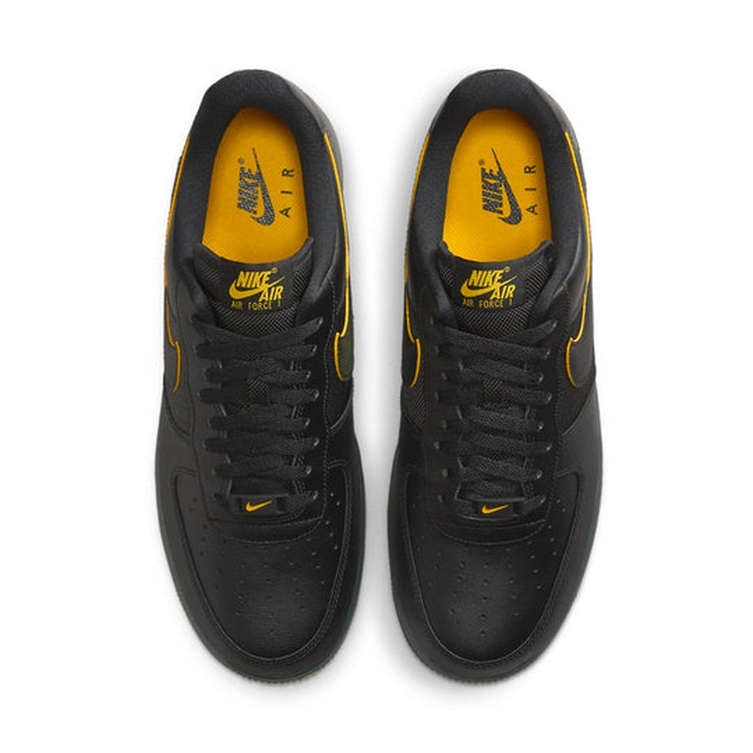 Nike Air Force 1 '07 'Black University Gold'- Streetwear Fashion - helmiss.com