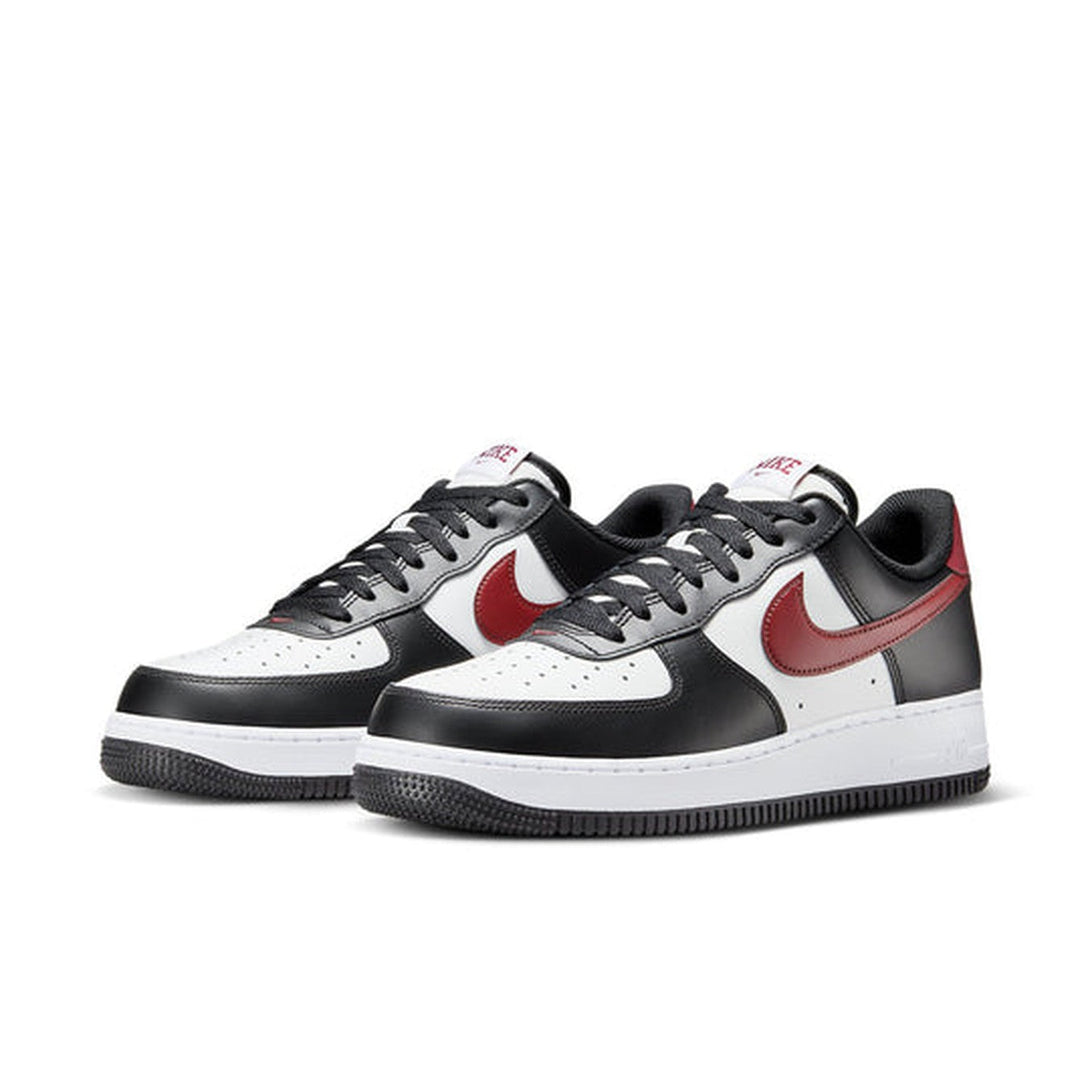 Nike Air Force 1 '07 'Black White Red'- Streetwear Fashion - helmiss.com