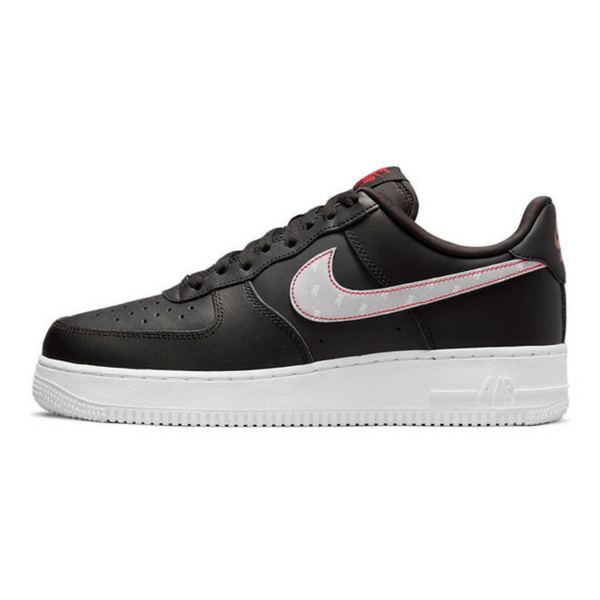 Nike Air Force 1 '07 Black/Red- Streetwear Fashion - helmiss.com