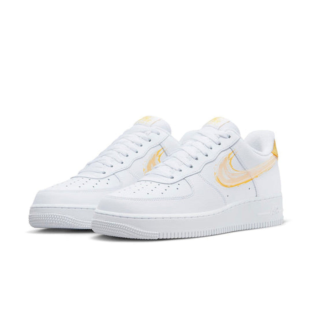 Nike Air Force 1 '07 'Brushstroke - White Solar Flare'- Streetwear Fashion - helmiss.com