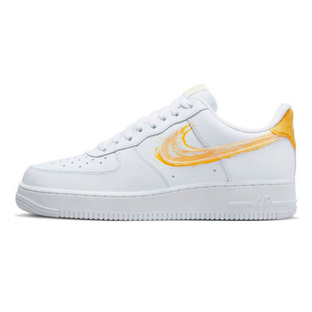 Nike Air Force 1 '07 'Brushstroke - White Solar Flare'- Streetwear Fashion - helmiss.com