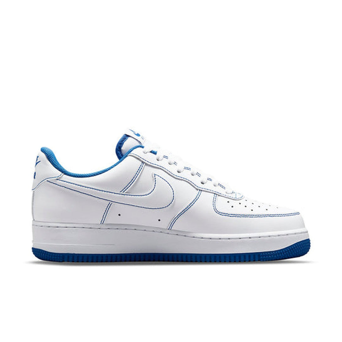 Nike Air Force 1 '07 'Contrast Stitch - White Game Royal'- Streetwear Fashion - helmiss.com