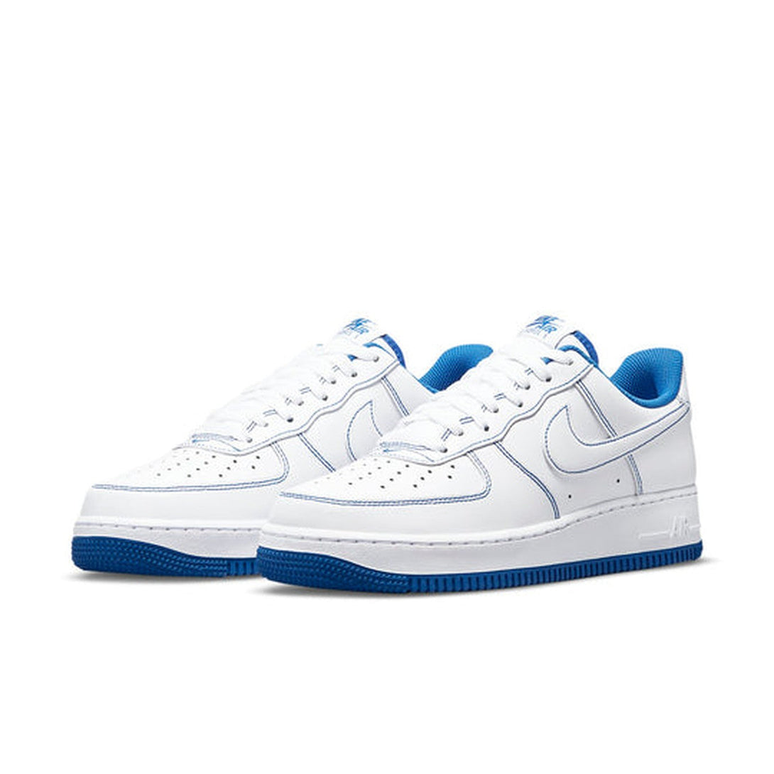 Nike Air Force 1 '07 'Contrast Stitch - White Game Royal'- Streetwear Fashion - helmiss.com