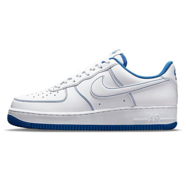 Nike Air Force 1 '07 'Contrast Stitch - White Game Royal'- Streetwear Fashion - helmiss.com