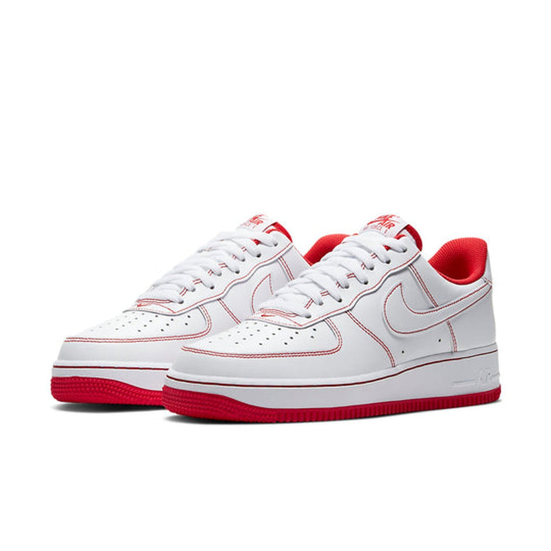 Nike Air Force 1 '07 'Contrast Stitch - White University Red'- Streetwear Fashion - helmiss.com