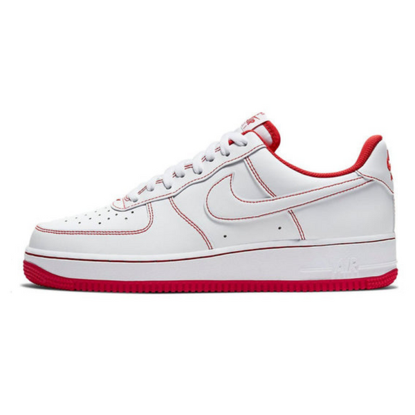 Nike Air Force 1 '07 'Contrast Stitch - White University Red'- Streetwear Fashion - helmiss.com