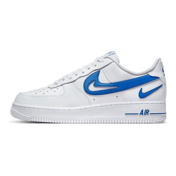 Nike Air Force 1 '07 'Cut Out Swoosh - Game Royal'- Streetwear Fashion - helmiss.com