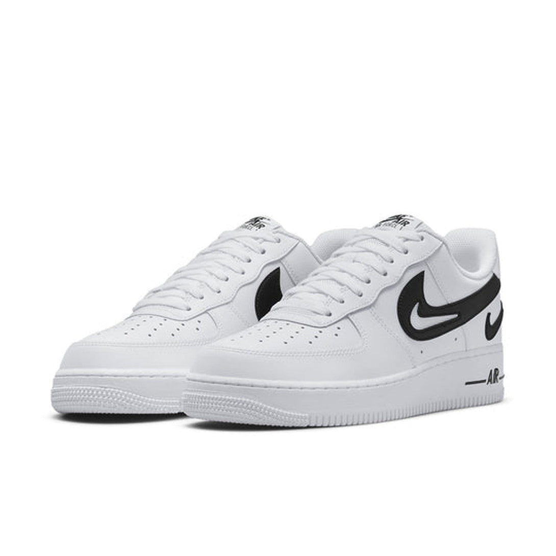 Nike Air Force 1 '07 'Cut Out Swoosh - White Black'- Streetwear Fashion - helmiss.com