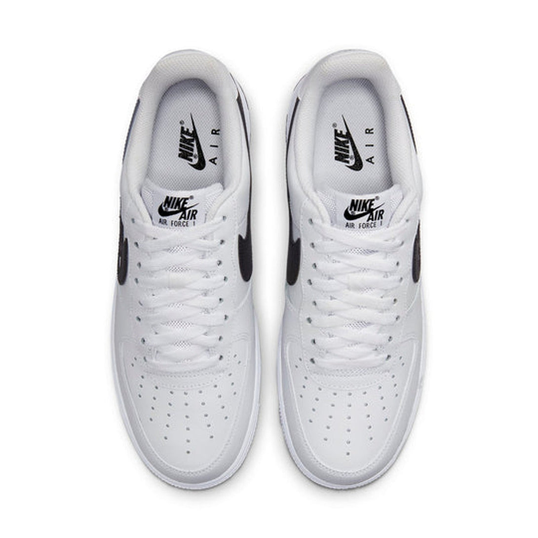 Nike Air Force 1 '07 'Cut Out Swoosh - White Black'- Streetwear Fashion - helmiss.com