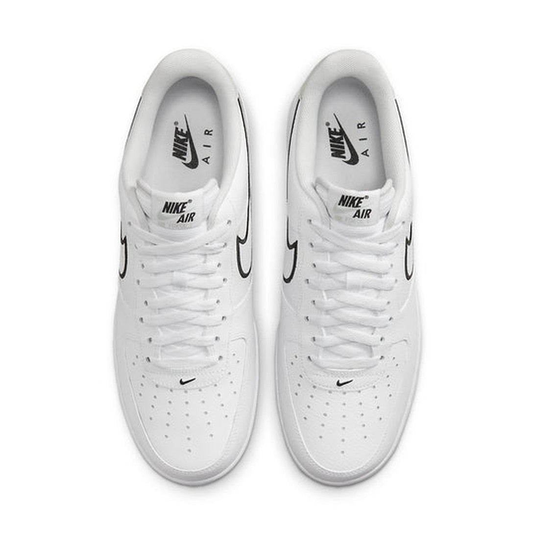 Nike Air Force 1 '07 'Embroidered Swoosh - White Black'- Streetwear Fashion - helmiss.com