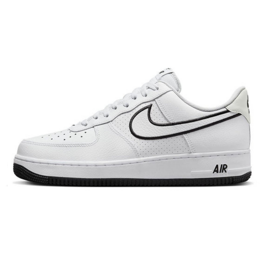 Nike Air Force 1 '07 'Embroidered Swoosh - White Black'- Streetwear Fashion - helmiss.com