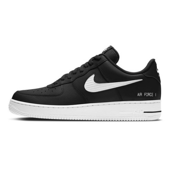 Nike Air Force 1 '07 LV8 'Cut Out Swoosh - Black White'- Streetwear Fashion - helmiss.com