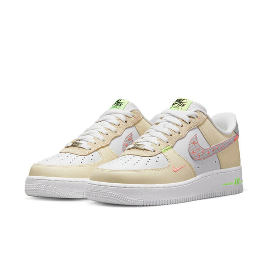 Nike Air Force 1 '07 LV8 'Just Stitch It - White Shade Green'- Streetwear Fashion - helmiss.com