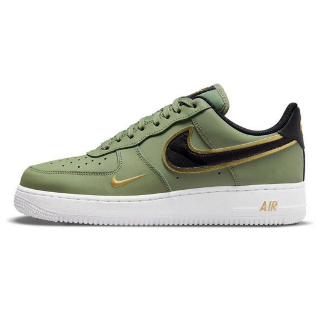 Nike Air Force 1 '07 LV8 'Metallic Swoosh Pack - Oil Green'- Streetwear Fashion - helmiss.com