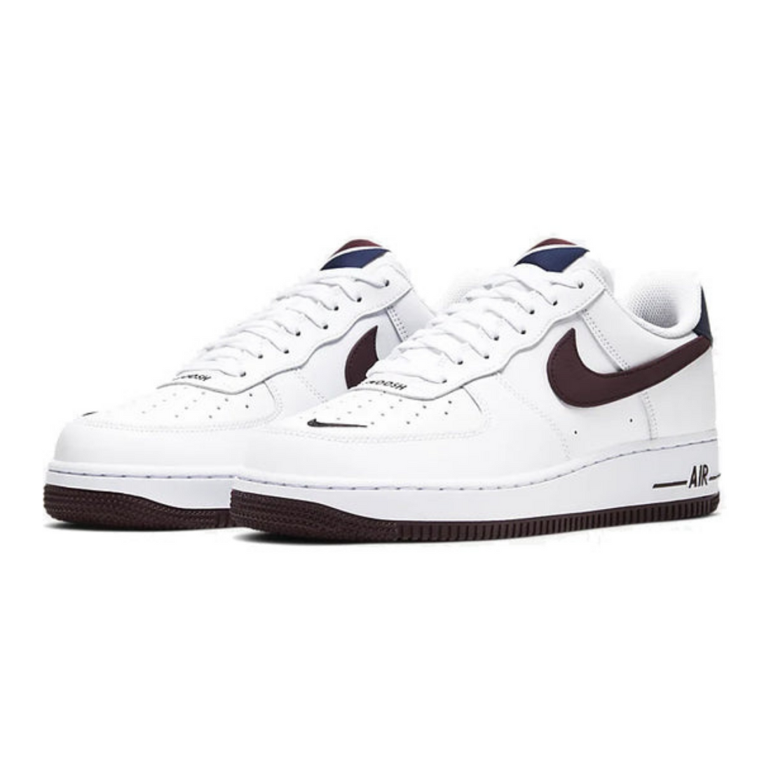 Nike Air Force 1 '07 LV8 'White Night Maroon'- Streetwear Fashion - helmiss.com