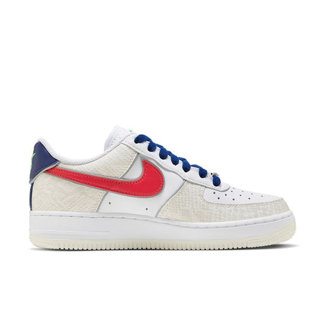 Nike Air Force 1 '07 LX 'Just Do It - White University Red Snakeskin'- Streetwear Fashion - helmiss.com