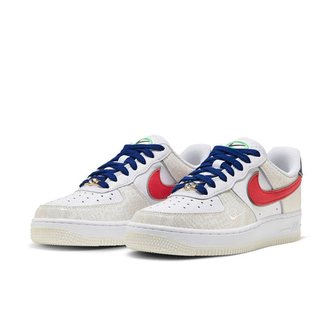 Nike Air Force 1 '07 LX 'Just Do It - White University Red Snakeskin'- Streetwear Fashion - helmiss.com