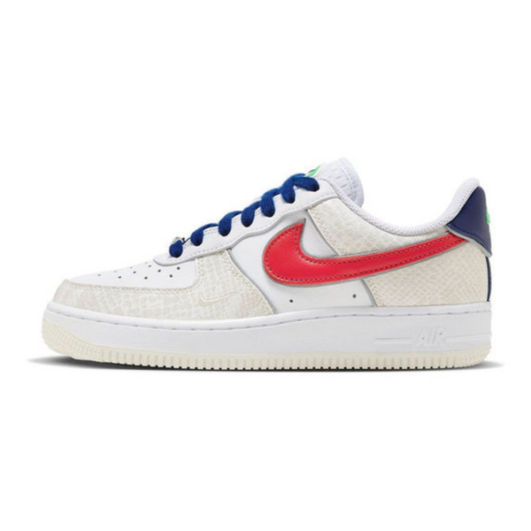 Nike Air Force 1 '07 LX 'Just Do It - White University Red Snakeskin'- Streetwear Fashion - helmiss.com