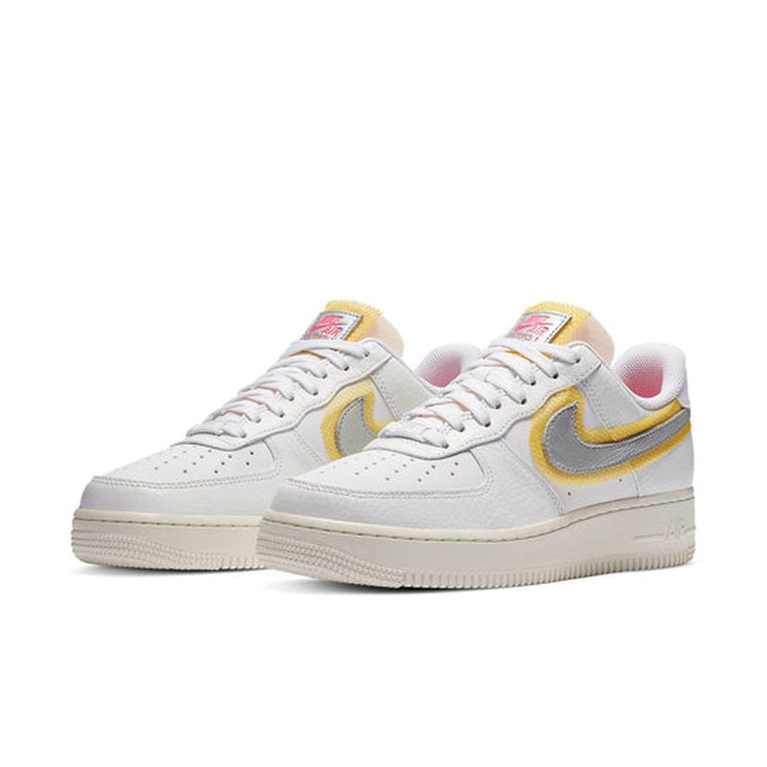 Nike Air Force 1 '07 LX 'White Metallic Silver Gold'- Streetwear Fashion - helmiss.com