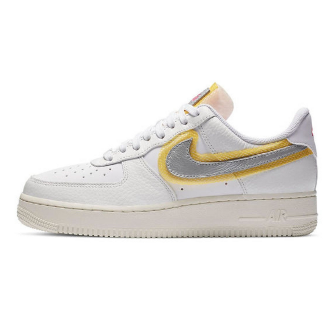 Nike Air Force 1 '07 LX 'White Metallic Silver Gold'- Streetwear Fashion - helmiss.com