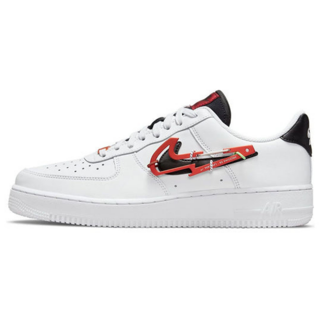 Nike Air Force 1 '07 Premium 'Carabiner - White Habanero Red'- Streetwear Fashion - helmiss.com